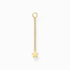 Women THOMAS SABO Hoop Earrings-Single ear pendant star gold