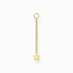 Women THOMAS SABO Hoop Earrings-Single ear pendant star gold