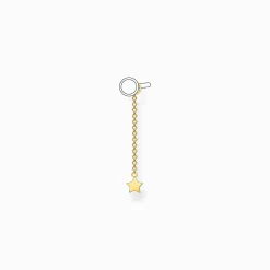 Women THOMAS SABO Hoop Earrings-Single ear pendant star gold