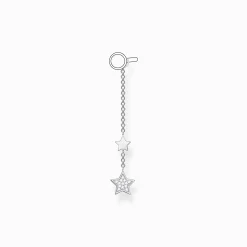 Women THOMAS SABO Hoop Earrings-Single ear pendant stars silver