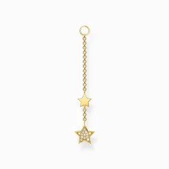 Women THOMAS SABO Hoop Earrings-Single ear pendant stars gold