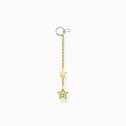 Women THOMAS SABO Hoop Earrings-Single ear pendant stars gold