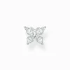 Women THOMAS SABO Ear Studs-Single ear stud butterfly white stones