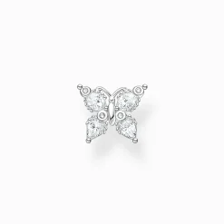 Women THOMAS SABO Ear Studs-Single ear stud butterfly white stones