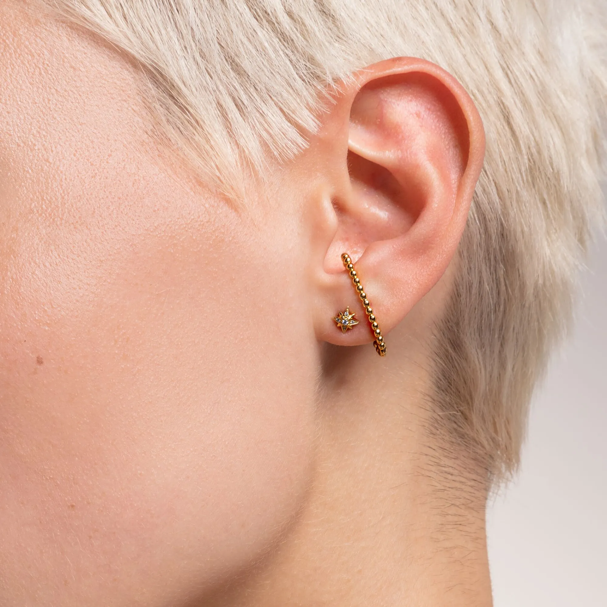 Women THOMAS SABO Ear Studs-Single ear stud dots gold