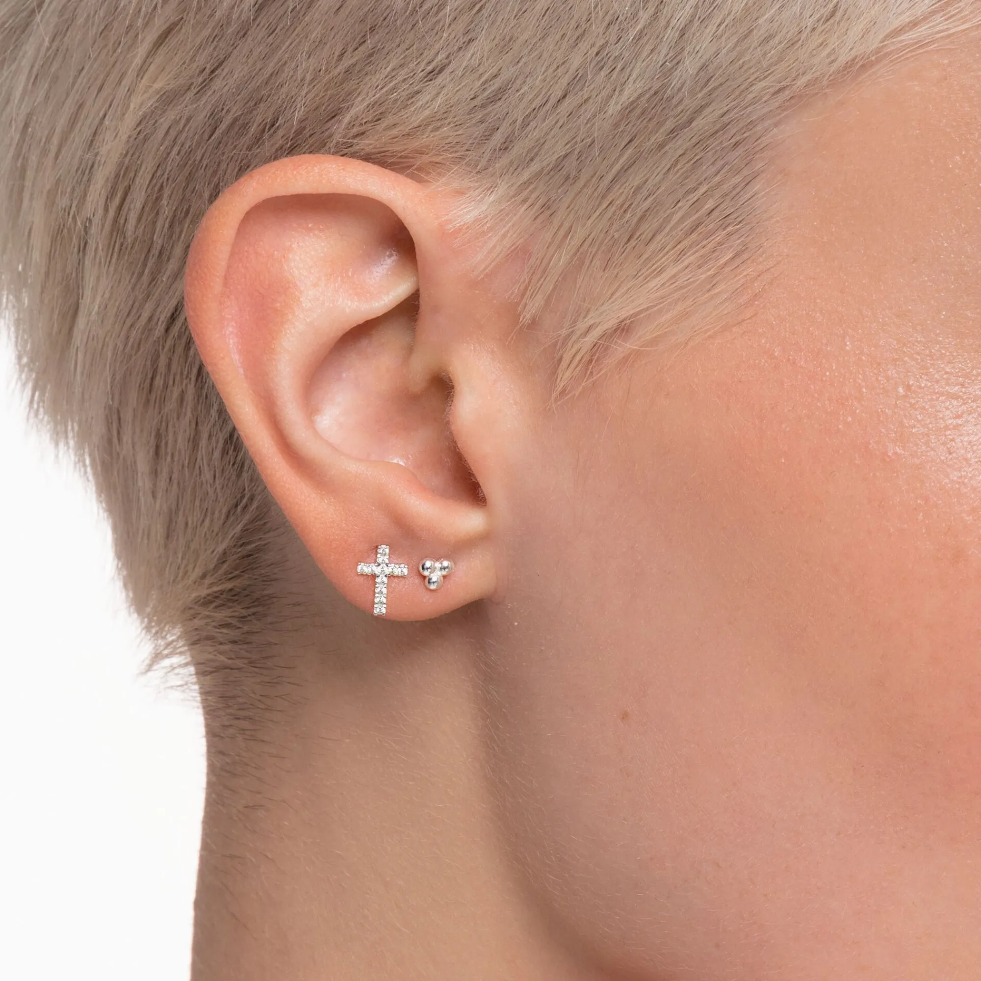 Women THOMAS SABO Ear Studs-Single ear stud dots silver