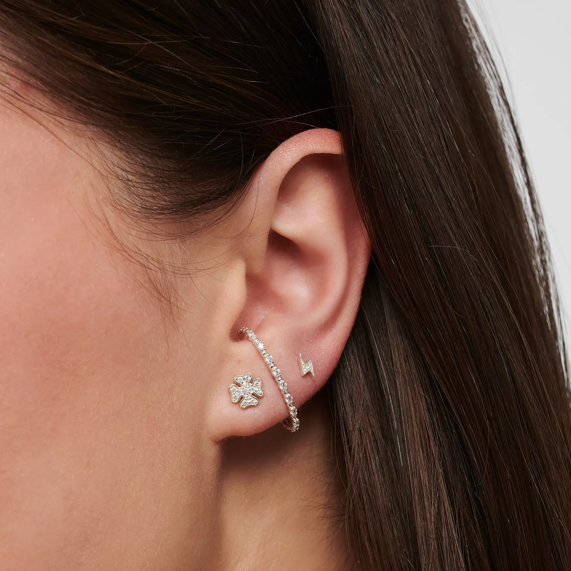 Women THOMAS SABO Ear Studs-Single ear stud flash silver