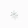 Women THOMAS SABO Ear Studs-Single ear stud flower white stones