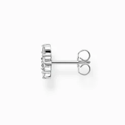 Women THOMAS SABO Ear Studs-Single ear stud flower white stones