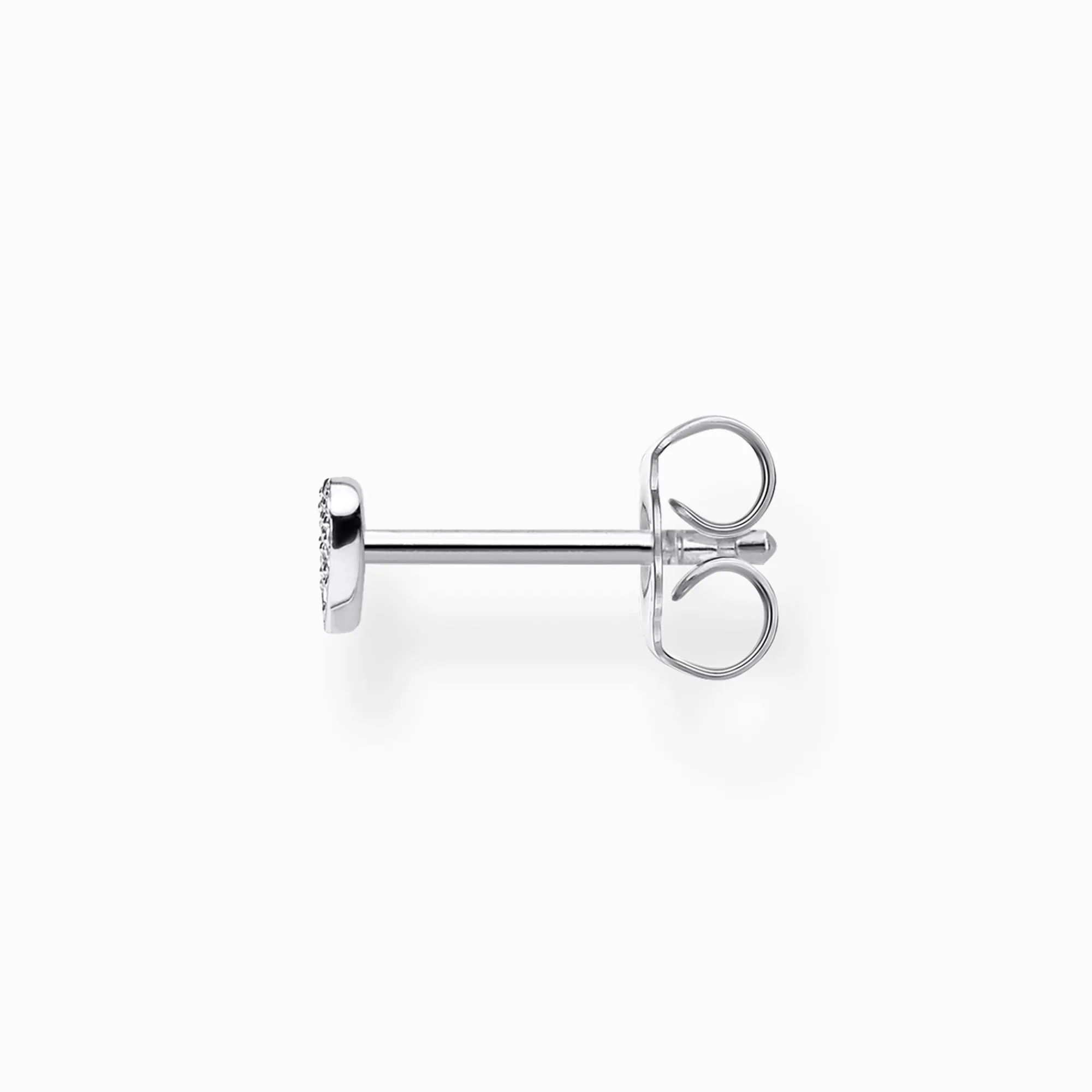 Women THOMAS SABO Ear Studs-Single ear stud heart pavé silver