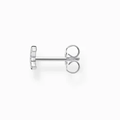 Women THOMAS SABO Ear Studs-Single ear stud moon pavé silver