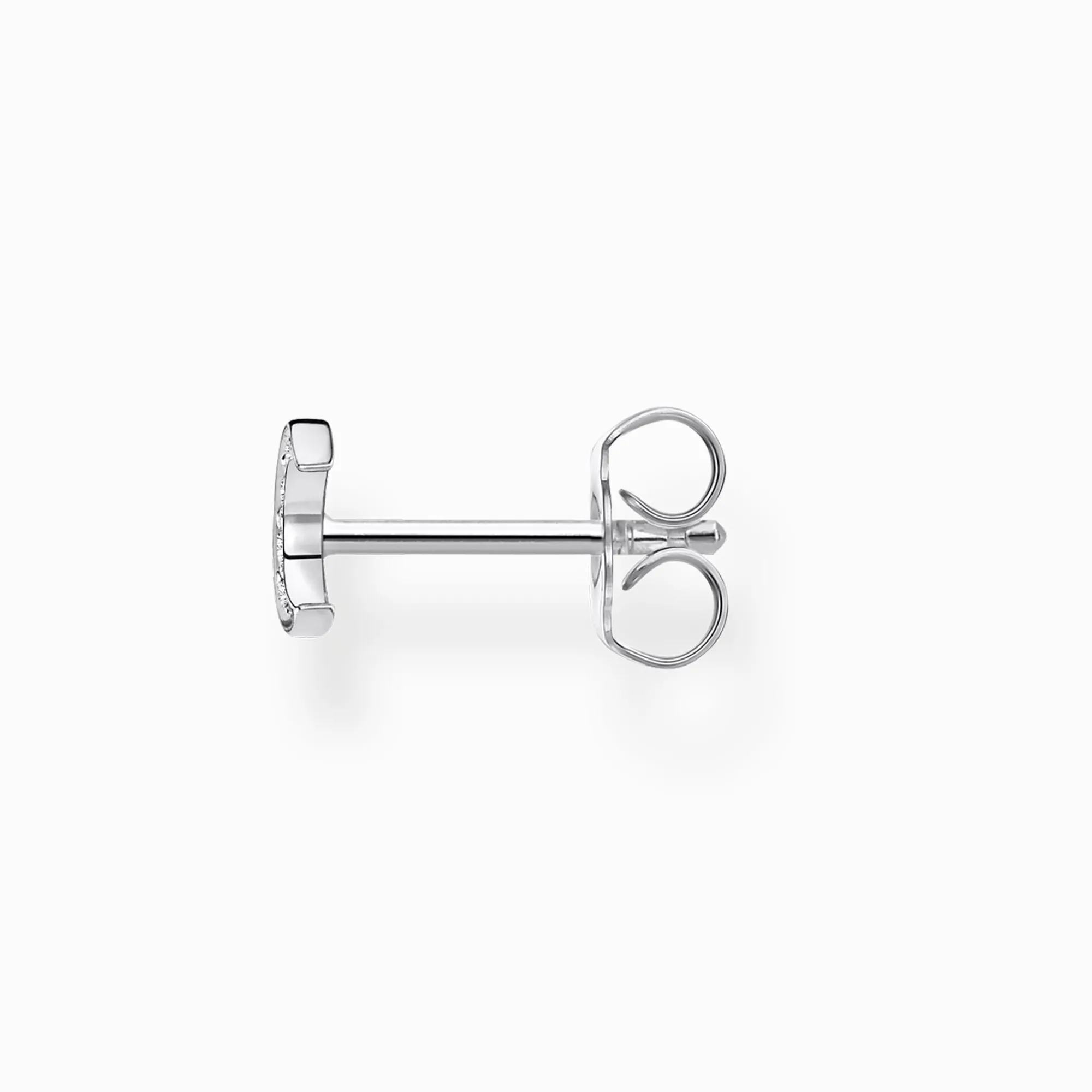 Women THOMAS SABO Ear Studs-Single ear stud moon pavé silver