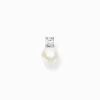 Women THOMAS SABO Earrings|Ear Studs-Single ear stud pearl with white stone silver
