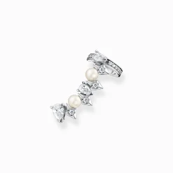 Women THOMAS SABO Earrings|Ear Studs-Single ear stud pearls and ice crystals silver