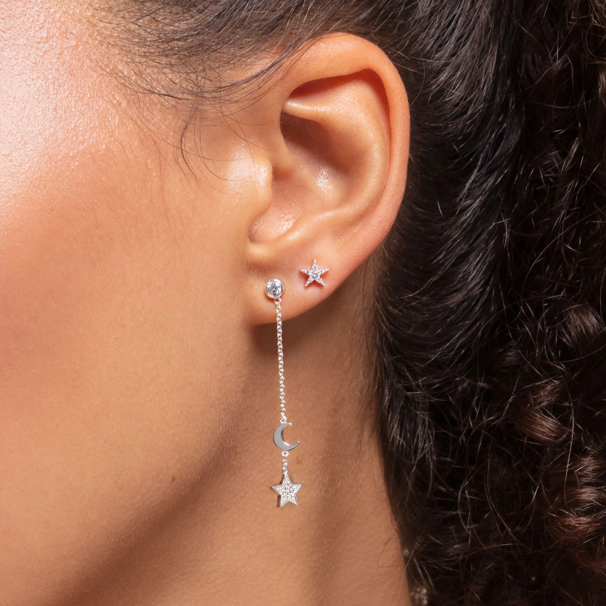Women THOMAS SABO Ear Studs-Single ear stud star silver