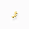 Women THOMAS SABO Ear Studs|18-Carat Gold-Plating - 925 Silver-Single ear stud stars gold
