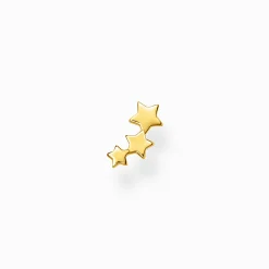 Women THOMAS SABO Ear Studs|18-Carat Gold-Plating - 925 Silver-Single ear stud stars gold
