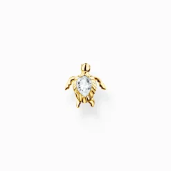Women THOMAS SABO Ear Studs-Single ear stud turtle gold