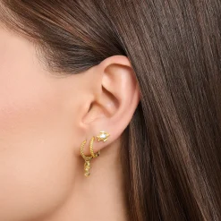 Women THOMAS SABO Ear Studs-Single ear stud turtle gold