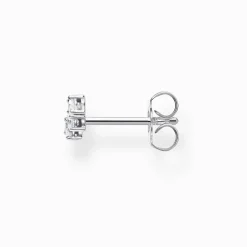 Women THOMAS SABO Ear Studs-Single ear stud white stones, silver