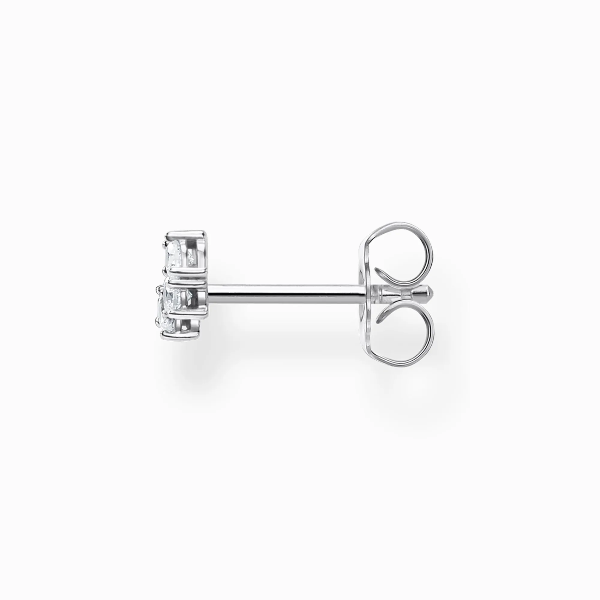 Women THOMAS SABO Ear Studs-Single ear stud white stones, silver