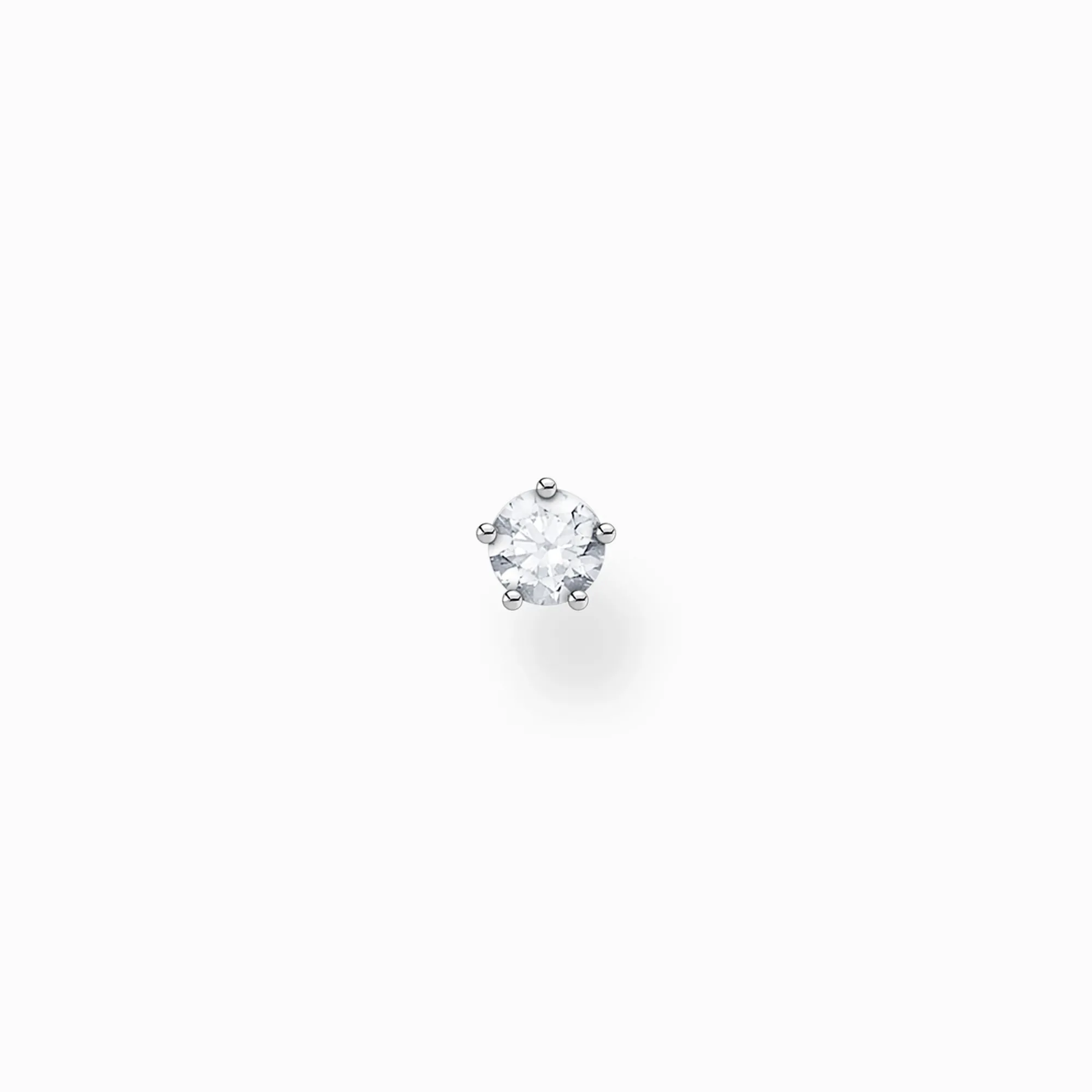 Women THOMAS SABO Ear Studs-Single ear stud white stone silver