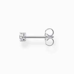 Women THOMAS SABO Ear Studs-Single ear stud white stone silver