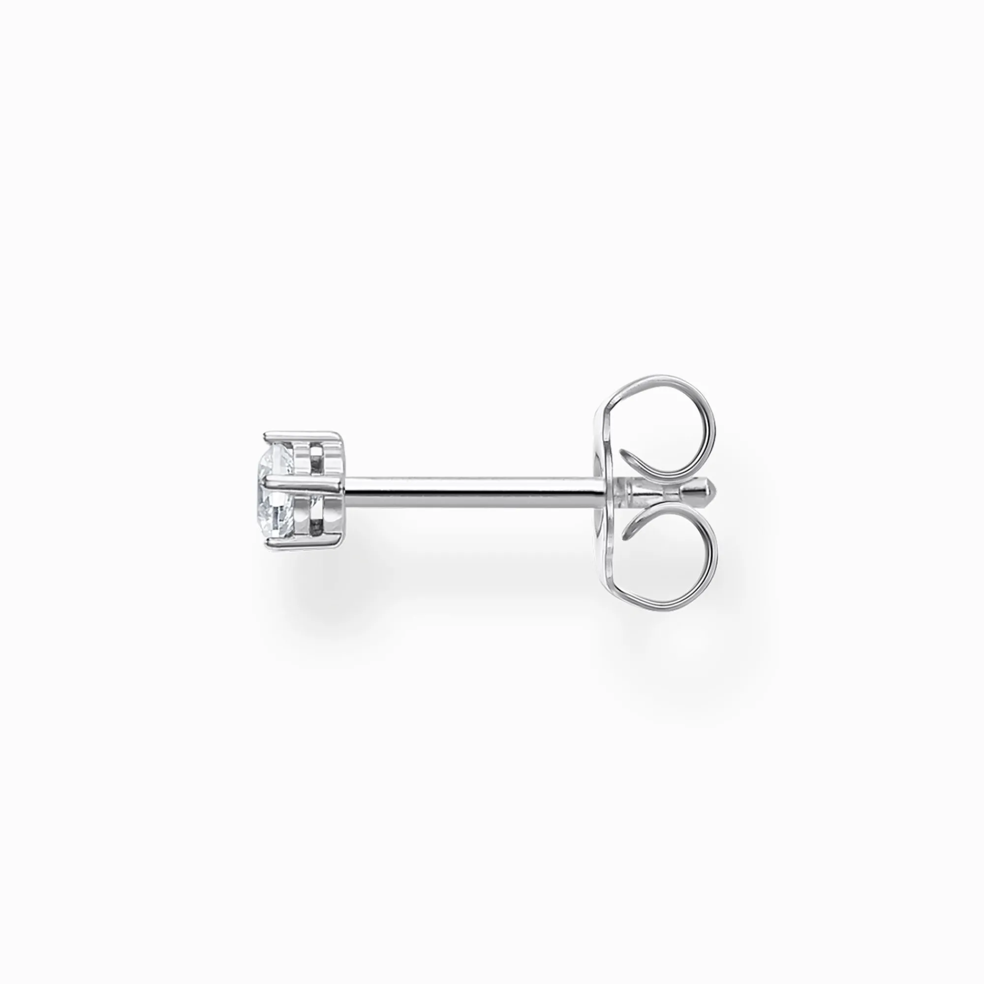 Women THOMAS SABO Ear Studs-Single ear stud white stone silver