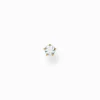 Women THOMAS SABO Ear Studs|18-Carat Gold-Plating - 925 Silver-Single ear stud white stone gold