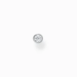 Women THOMAS SABO Ear Studs-Single ear stud white stone silver