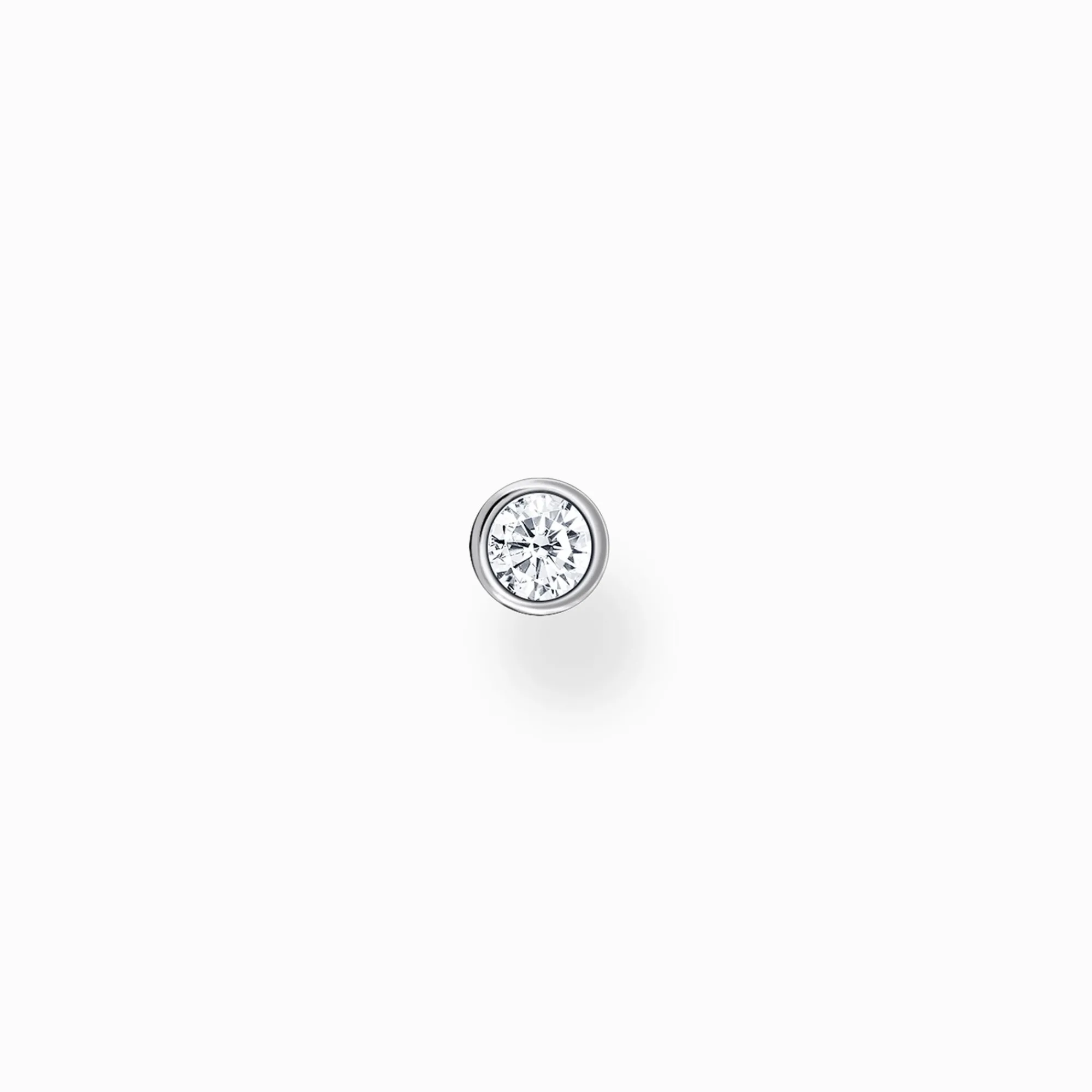 Women THOMAS SABO Ear Studs-Single ear stud white stone silver