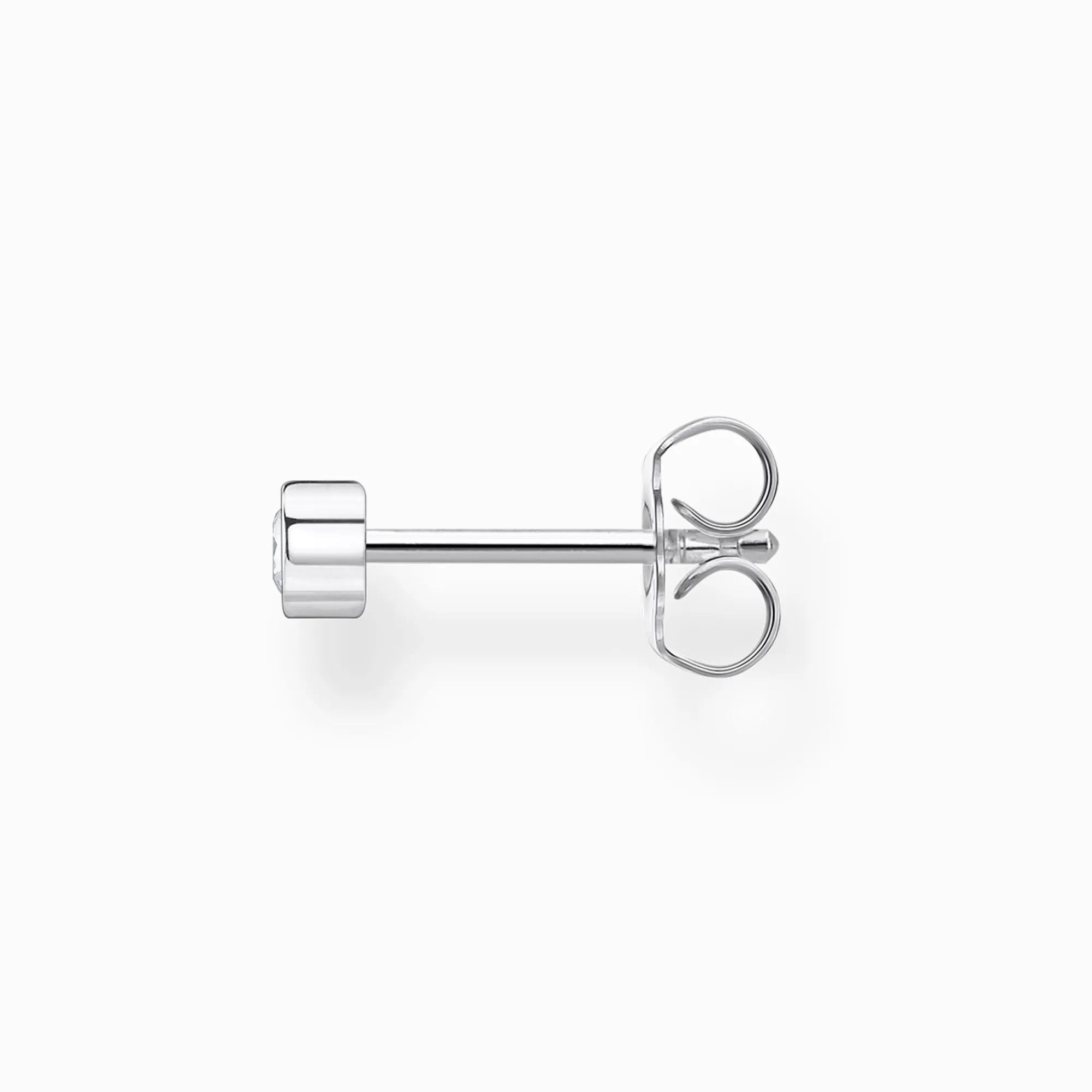 Women THOMAS SABO Ear Studs-Single ear stud white stone silver