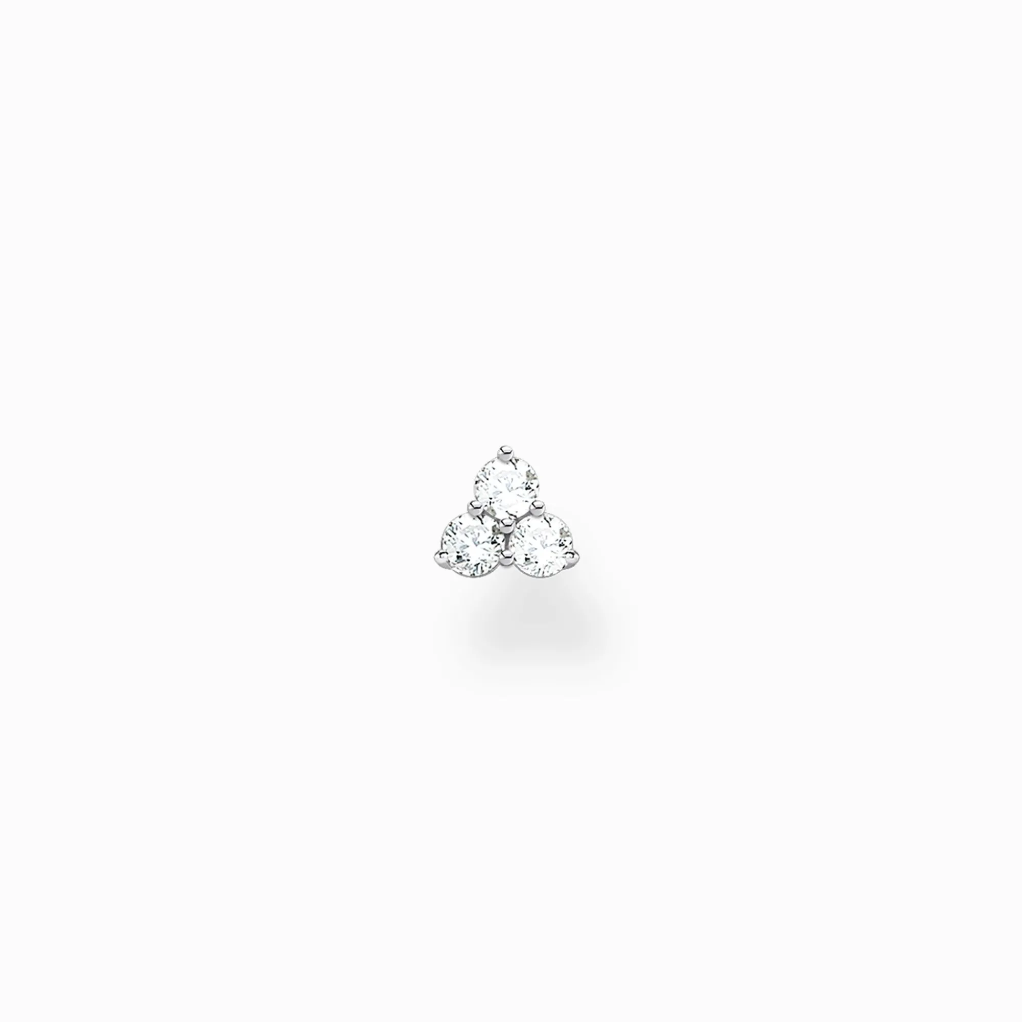 Women THOMAS SABO Ear Studs-Single ear stud white stones, silver