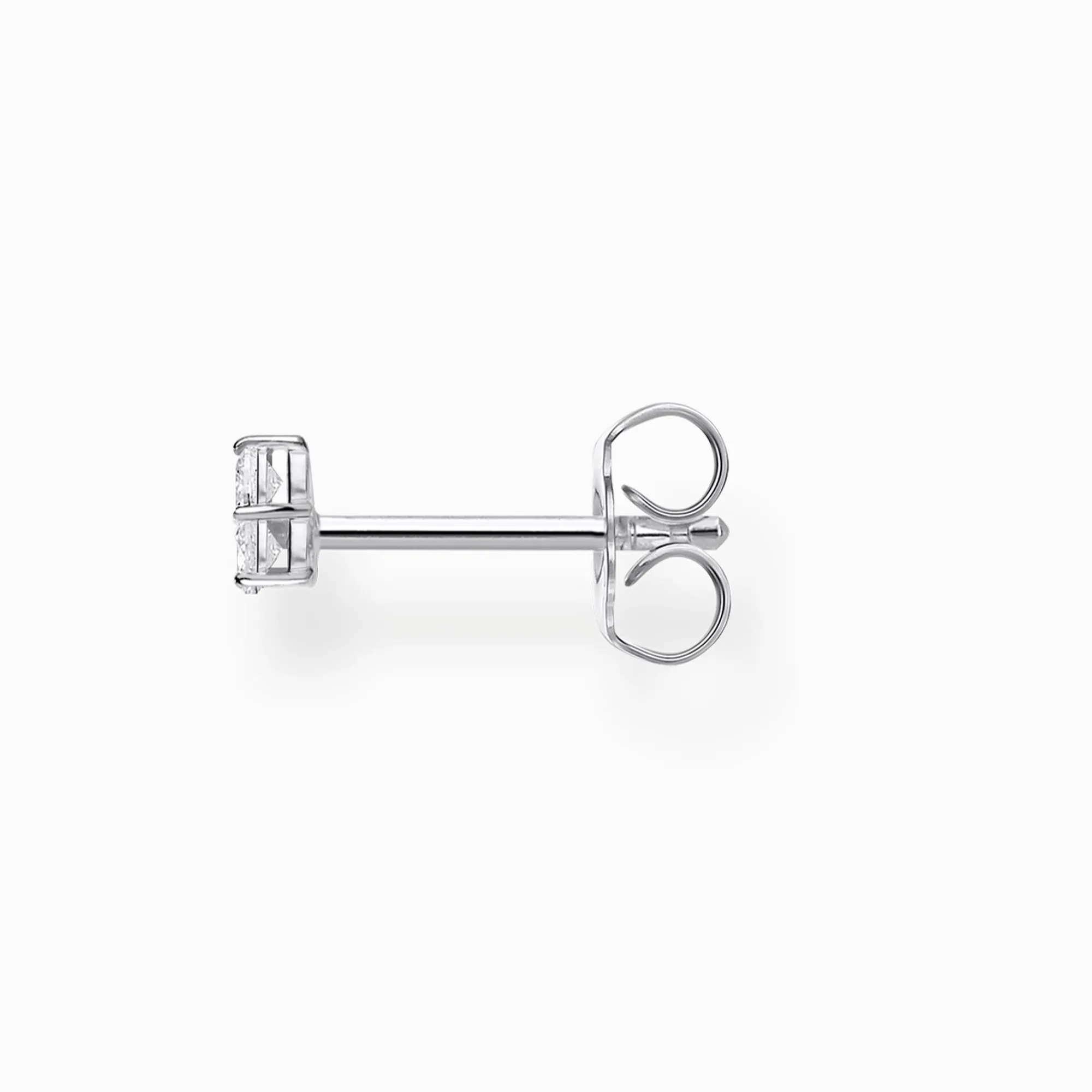 Women THOMAS SABO Ear Studs-Single ear stud white stones, silver