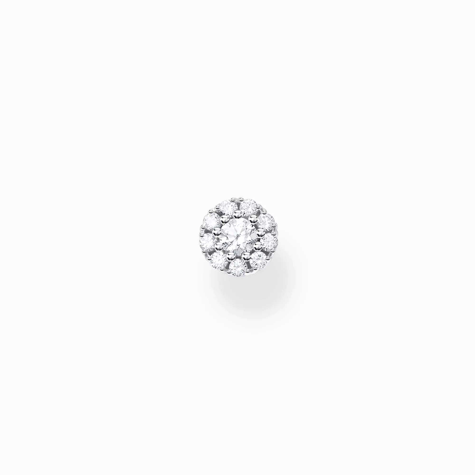 Women THOMAS SABO Ear Studs-Single ear stud white stones, silver