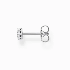 Women THOMAS SABO Ear Studs-Single ear stud white stones, silver