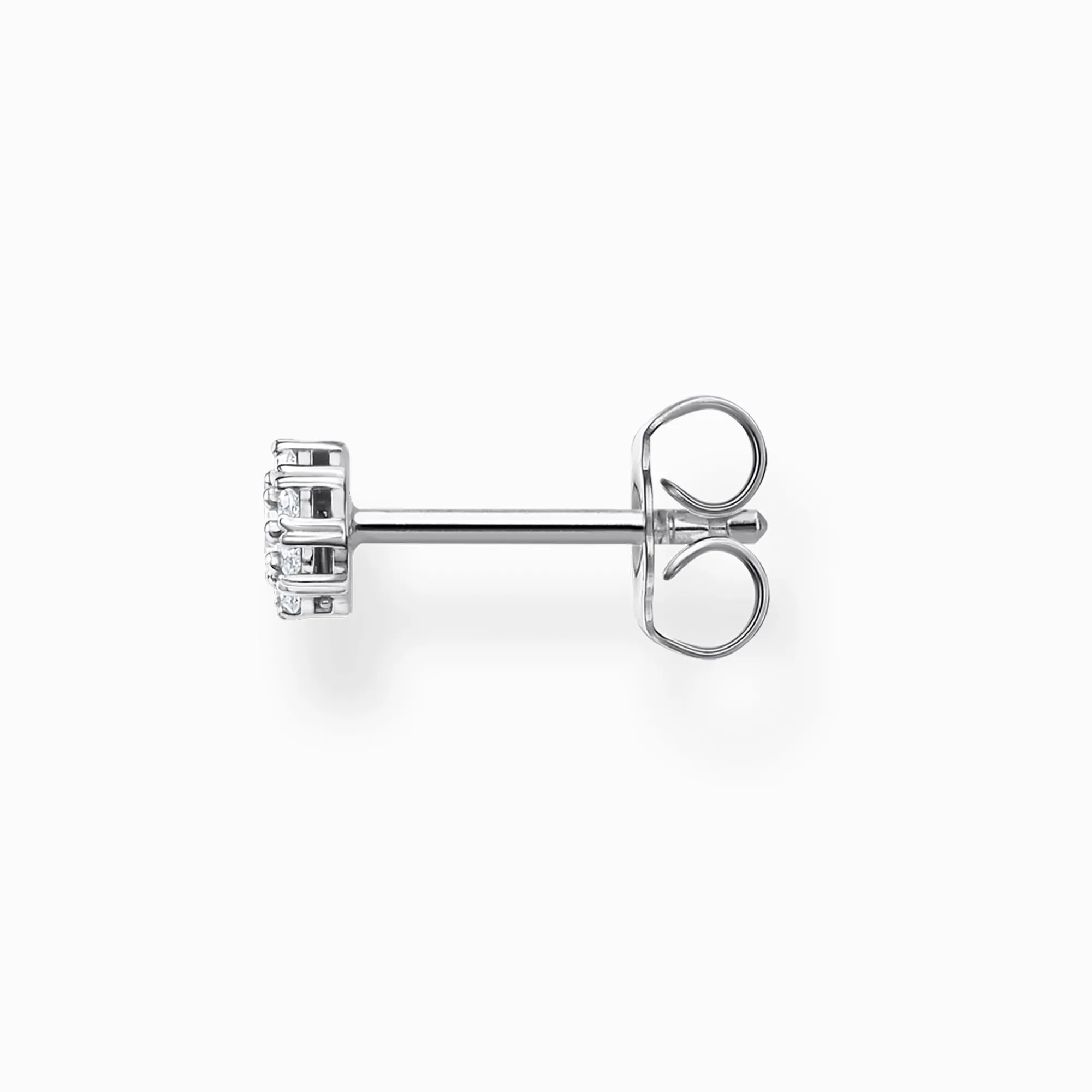 Women THOMAS SABO Ear Studs-Single ear stud white stones, silver