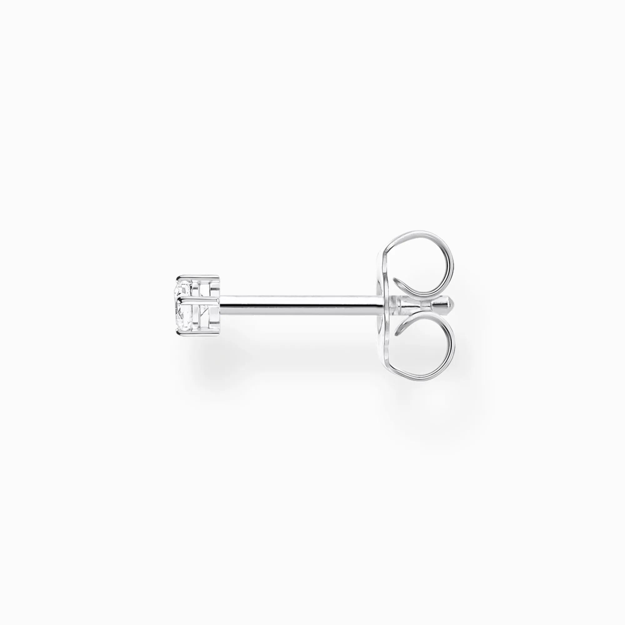 Women THOMAS SABO Ear Studs-Single ear stud white stone small silver