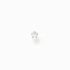 Women THOMAS SABO Ear Studs|18-Carat Gold-Plating - 925 Silver-Single ear stud white stone small gold