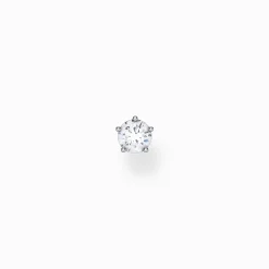 Women THOMAS SABO Ear Studs-Single ear stud white stone silver