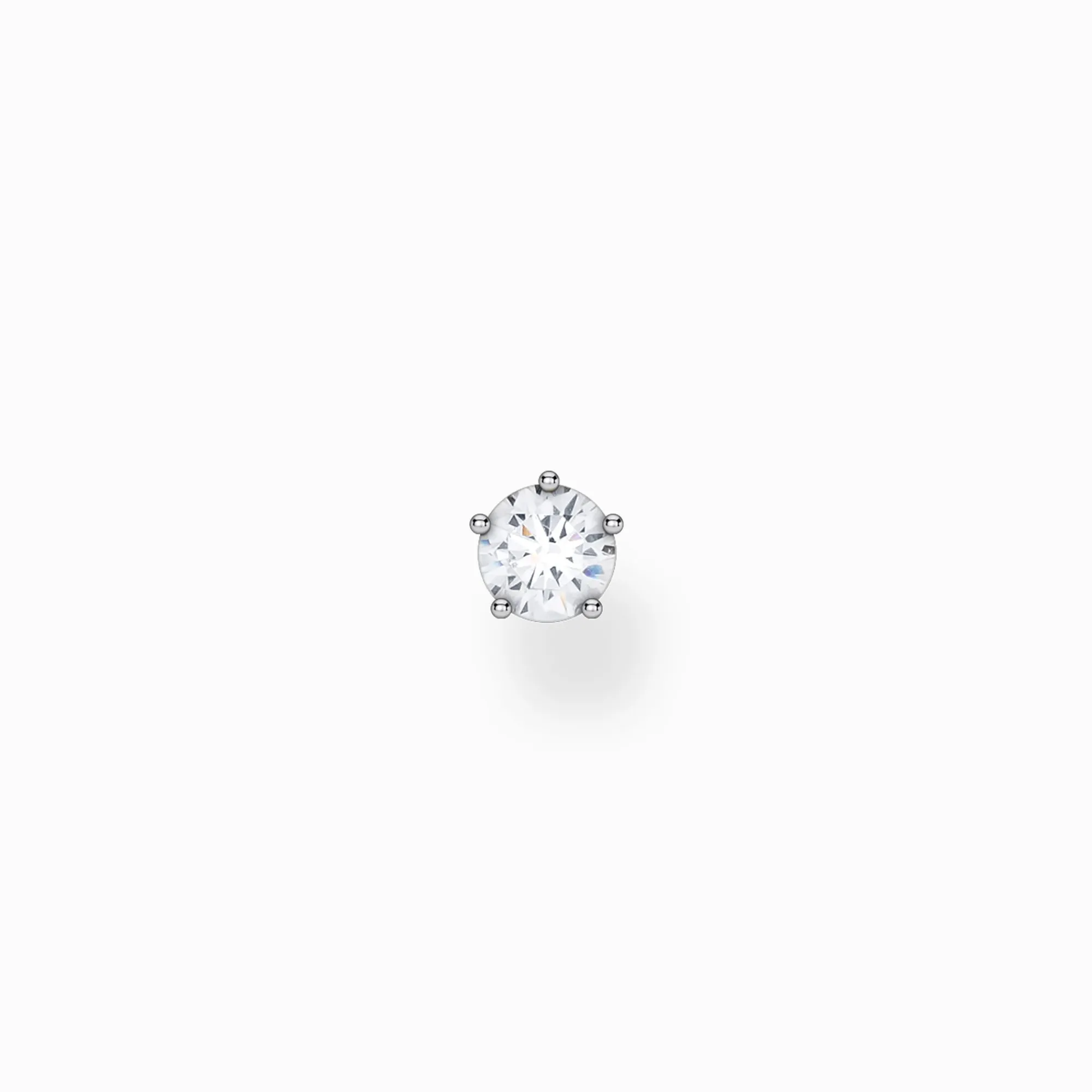 Women THOMAS SABO Ear Studs-Single ear stud white stone silver