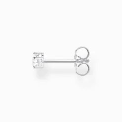 Women THOMAS SABO Ear Studs-Single ear stud white stone silver