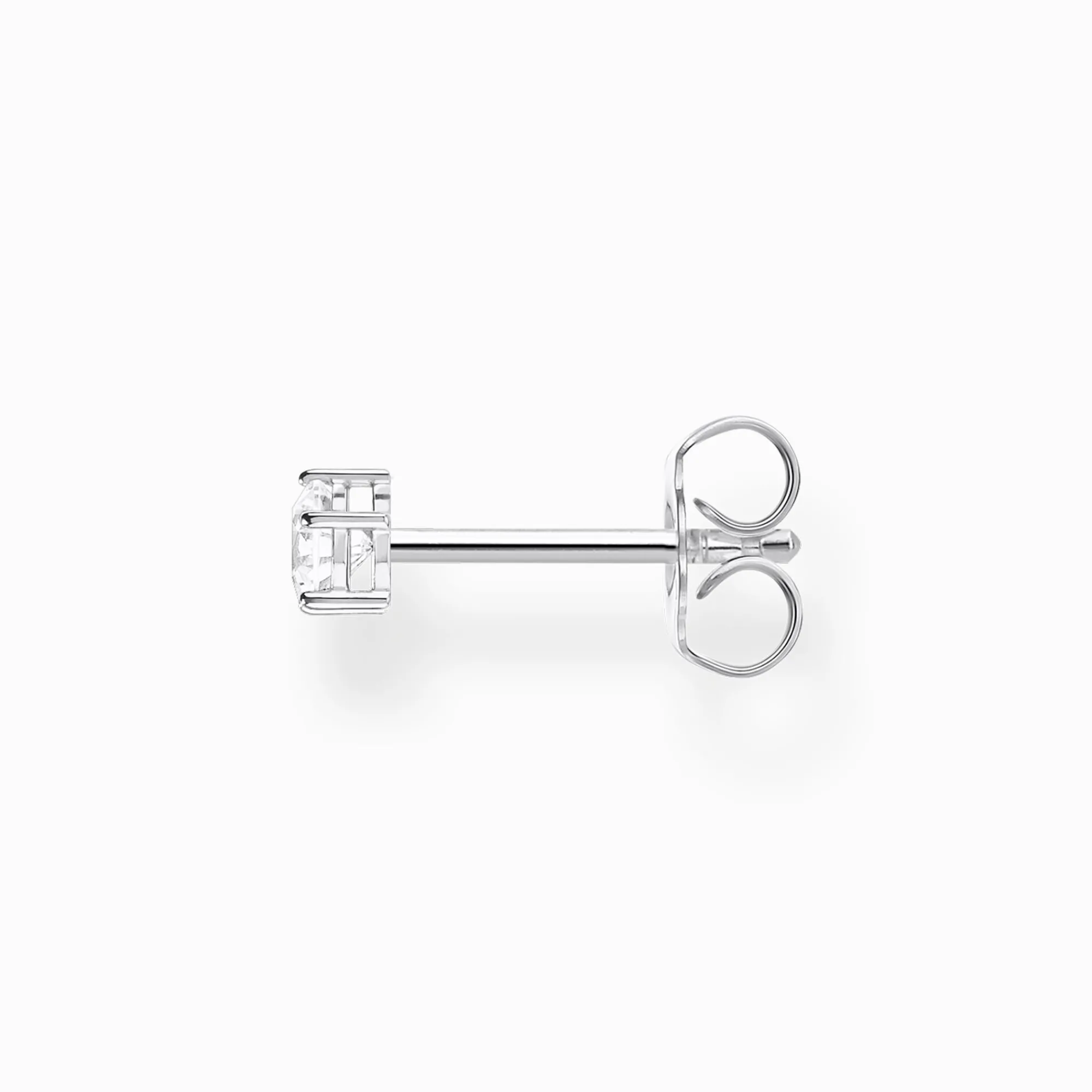 Women THOMAS SABO Ear Studs-Single ear stud white stone silver