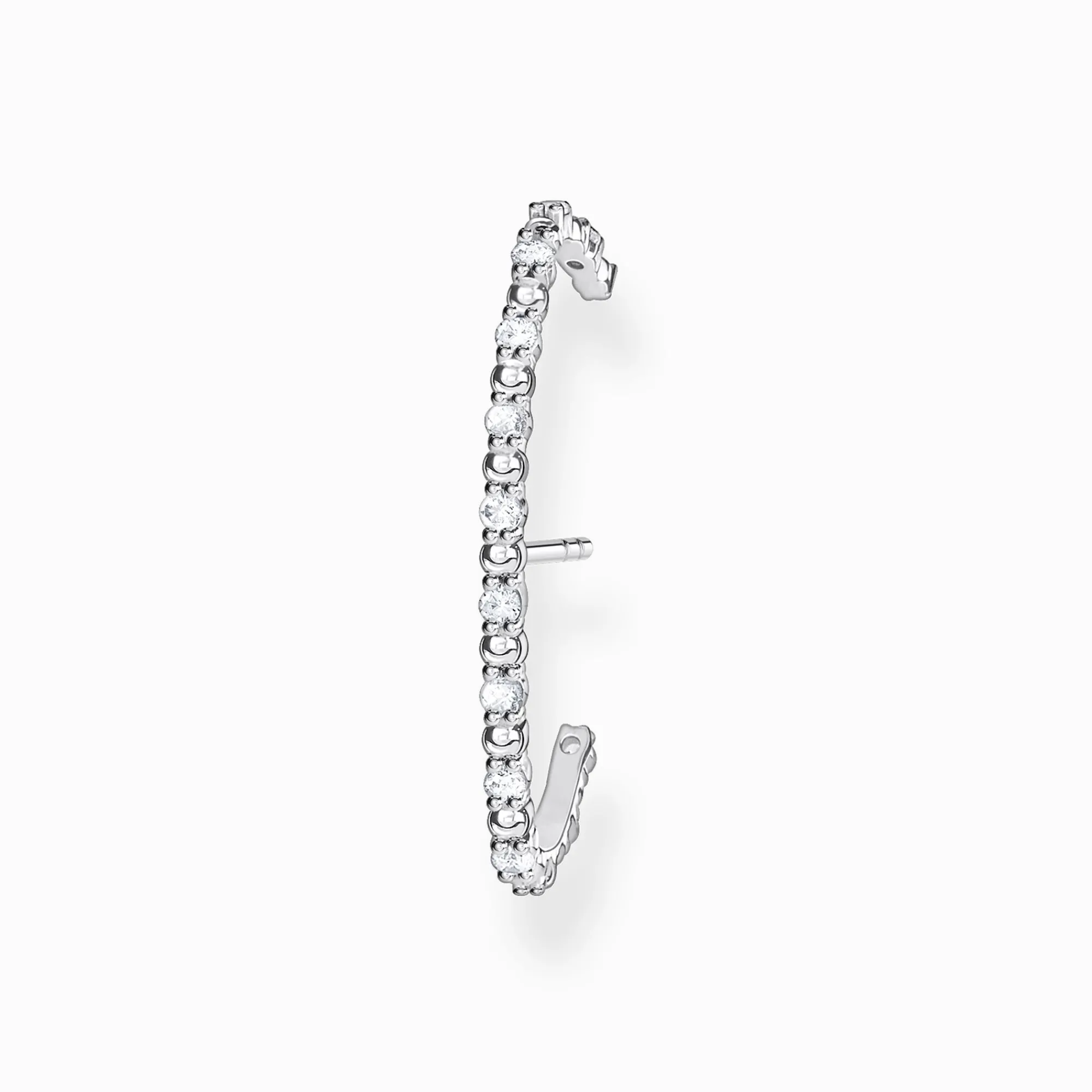 Women THOMAS SABO Ear Studs-Single ear stud white stones, silver
