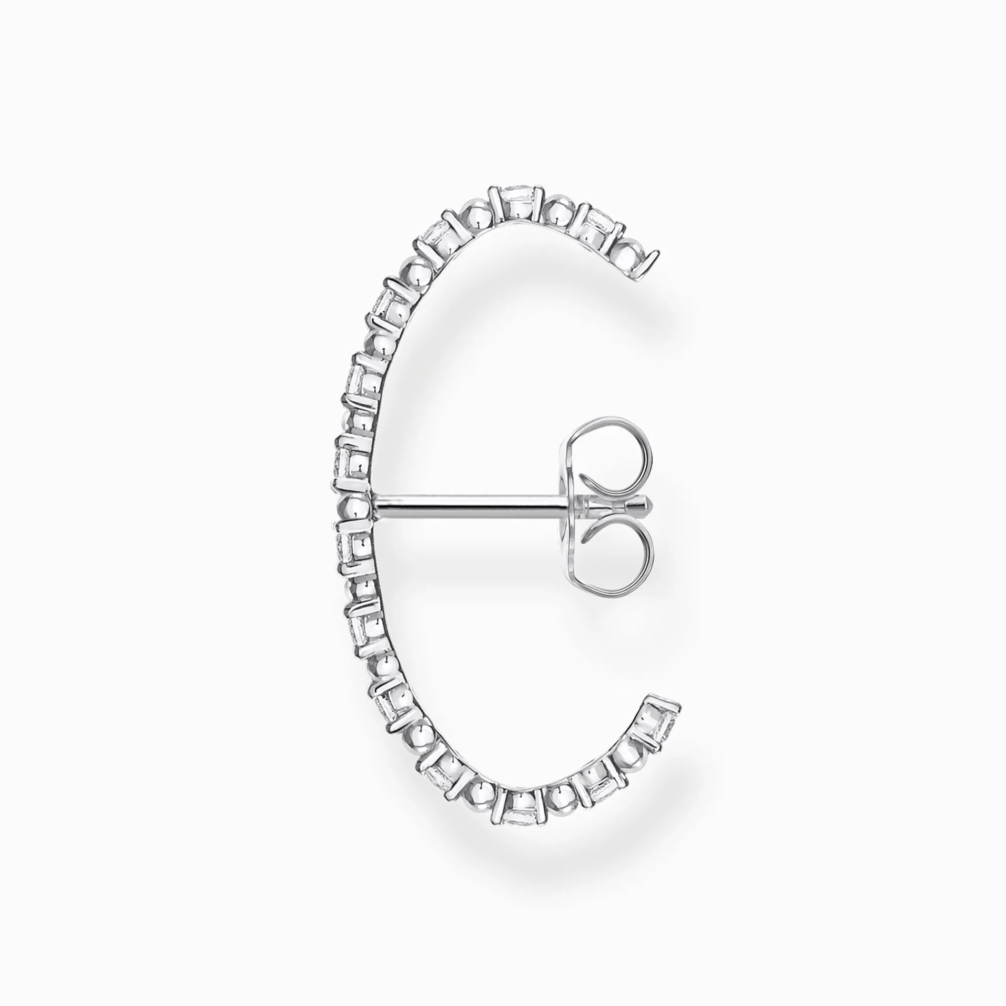 Women THOMAS SABO Ear Studs-Single ear stud white stones, silver