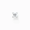 Women THOMAS SABO Ear Studs-Single ear stud with white stone silver