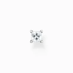 Women THOMAS SABO Ear Studs-Single ear stud with white stone silver