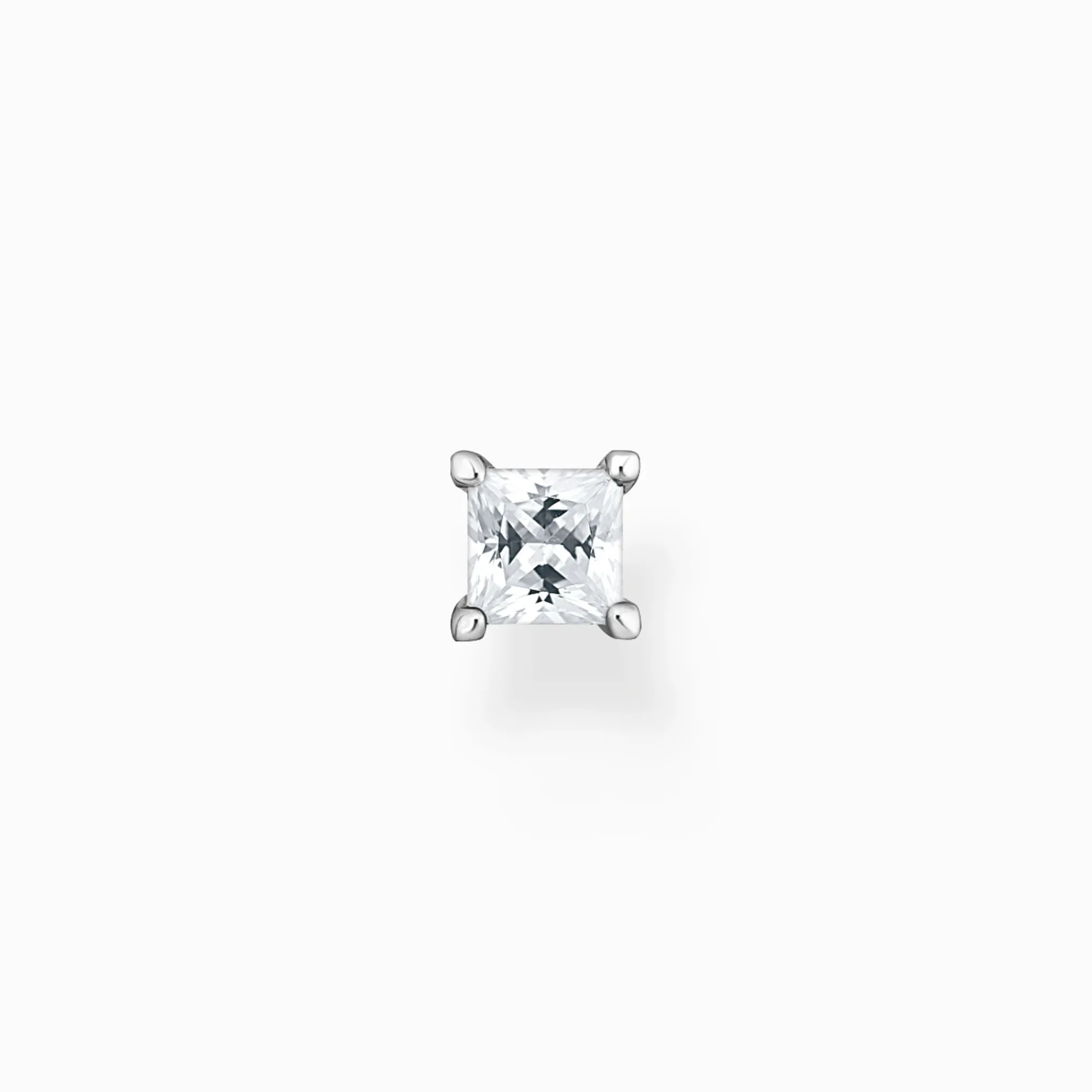 Women THOMAS SABO Ear Studs-Single ear stud with white stone silver