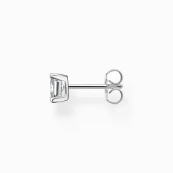 Women THOMAS SABO Ear Studs-Single ear stud with white stone silver