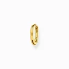 Women THOMAS SABO Hoop Earrings|18-Carat Gold-Plating - 925 Silver-Single hoop earring classic gold
